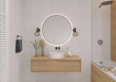 Immagine prodotto di Specchio MARLO con illuminazione a LED - nero