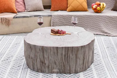 Produktbild von DAINTREE Couchtisch aus Beton | stilvoll | langlebig | 106 x 100 x 35.6 cm