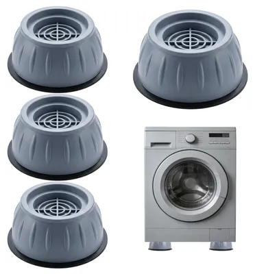 4 Anti-Vibrationspads für Waschmaschine, groß, Gummifüße, rutschfest