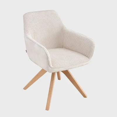 Obrázek produktu pro Židle HOMLA PESA v kombinované látce béžová 56x60x82 cm