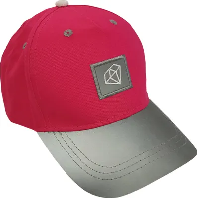 Produktbild von ROTH Basecap für Kinder pink mit reflektierenden silberfarbenen Schild und Elementen, größenverstellbar 5-8 Jahre, Motiv: Diamant