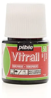 Obrázek produktu pro Barva na sklo PEBEO Vitrail 45 ml - Červená