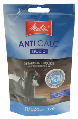 Produktbild von Melitta ANTI CALC Capsule & Pad Machines, Warnung, H319: Verursacht schwere Augenreizung, P101: Wenn ärztlicher Rat erforderlich istˌ halten Sie die Verpackung oder das Etikett bereit.,..., P305+P351+P338: BEI KONTAKT MIT DEN AUGEN: Mehrere Minuten lang kontinuierlich mit Wasser spülen....