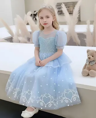 Produktbild von Märchenhaftes Kleid mit Herzchen und Pailletten, Größe 120 - Aschenputtel