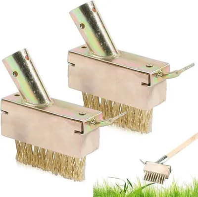 Set von 2 Stahlrechen zur Unkrautentfernung, Rasenmähen und Reinigung von Fugen