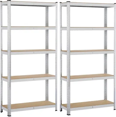 Produktbild von Yaheetech 2er Set Lagerregal 180x90x30cm Schwerlastregal 10 Böden Kellerregal 875kg Steckregal Metallregal Regalsystem