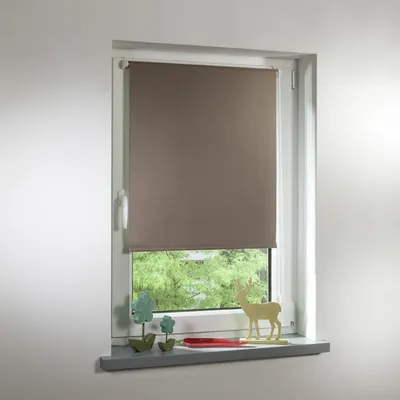 Produktbild von Thermo-Rollo Klemmfix, ohne Bohren, Verdunkelung Taupe 80 cm x 15