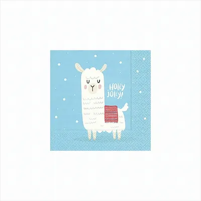 Produktbild von Paper + Design Holly Jolly, Blau, Weiß, Papier, Abbildung, 330 mm, 330 mm, 2 mm