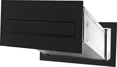 Immagine prodotto di Cassetta da Incasso Passante 6PN Nero Profondità 260-410mm Cassetta Postale da Esterno con mascherina 2 Chiavi Incluse Posta da Esterno Buca Lettere