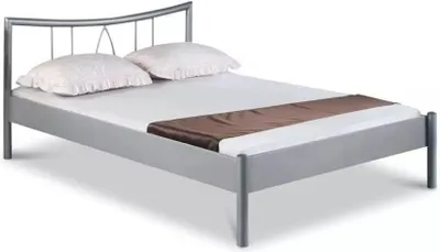 Produktbild von Metallbett Hanna – 100 x 220 cm / silbergrau
