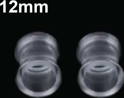 Produktbild von 1 Paar Silikon Flesh Tunnel Double Flared Saddle Ear Plug Gauge Uni Piercing-Klar,12 mm