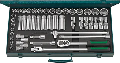 Produktbild von STAHLWILLE 96031136, Steckschlüssel-Satz, 50 Kopf/Köpfe, 540 mm, 290 mm, 11 kg