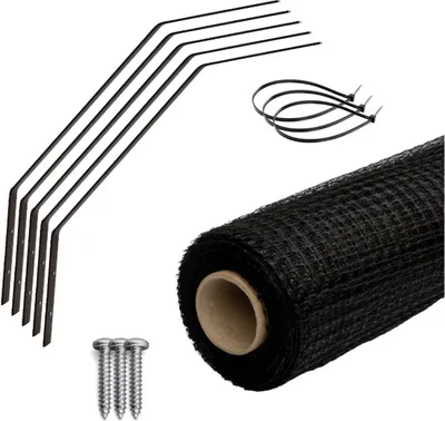 Produktbild von Cathappy - Katzennetz Paket – Katzenzaun – 20 Meter Paket – Inklusive Halterung – Hohe Variante
