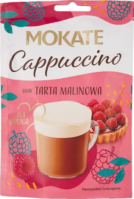 Zdjęcie produktu dla Słodka Kawa Cappuccino Tarta Malinowa Deserowa Pianka Bez Eskpresu 40g