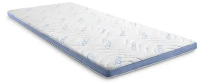 Image de Surmatelas en mousse à mémoire de forme CloudComfort Cool, dimensions 90 x 200 cm, hauteur 7 cm, fermeté H2/H3, surmatelas à 7 zones avec housse thermoactive rafraîchissante