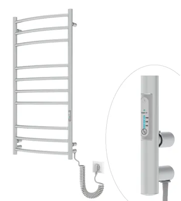 Produktbild von ELNA Badheizkörper Elektrisch Heizkörper Edelstahl 168W 96x48 cm mit Thermostat chrome