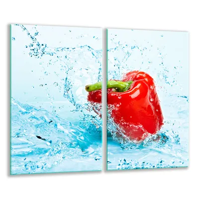 Produktbild von Herdabdeckplatten 2 teilig 30x52 Glaskeramikkochfeld Abdeckung Glas Pfeffer