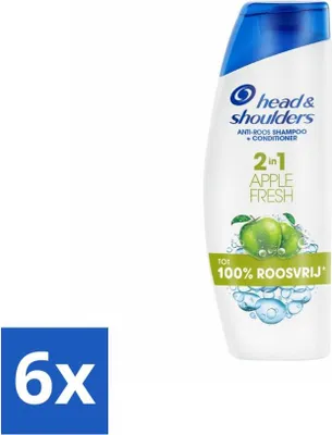 Obrázok produktu pre Head & Shoulders - Šampón - Apple Fresh - 2 v 1 - Svieže a upravené vlasy - 400 ml - Hodnotné balenie - 6 kusov