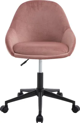 Produktbild von Bürostuhl - Velours - Rosa - Höhenverstellbar - NAODY
