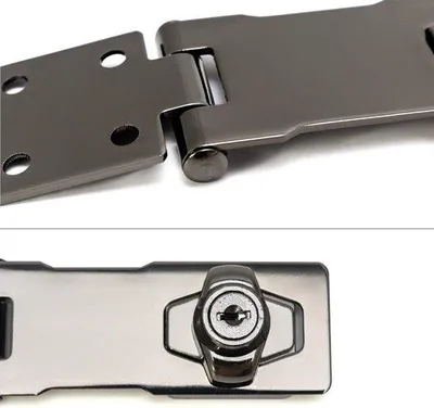Produktbild von Sicherungssatz, 10cm, schwarz, mit Schlüssel und Schrauben