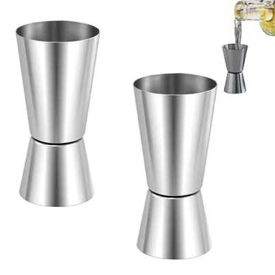 Produktbild von Cocktail Messbecher 2 Stück Edelstahl 2cl 4cl Doppelmass