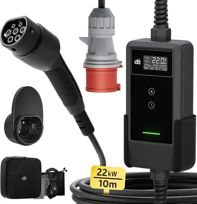 Zdjęcie produktu dla Przenośna ładowarka wallbox dé auta EV 22kW Typ 2 na siłę 10m