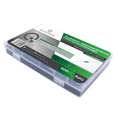 Produktbild von Quadrios 201711P004 Metallschicht-Widerstand Sortiment axial bedrahtet 0.5 W 1 % 400 St