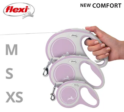 Produktbild von Flexi New Comfort M Tape 5 m, Hund, Rückziehbare Leine, Pink, Band, 25 kg, Einfarbig