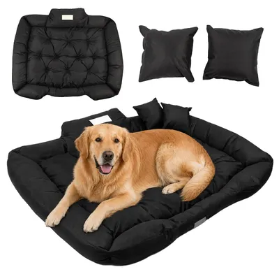 Immagine prodotto di Cuccia impermeabile per cani GB240 - Con cuscino - Dimensioni esterne: 115 x 95 cm - Dimensioni interne: 100 x 80 cm - Colore: nero