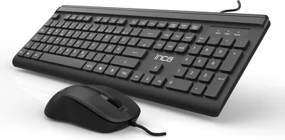 Produktbild von INCA Tastatur IMK-377 erg.Design, USB 3.0, silent, 1,45m black retail