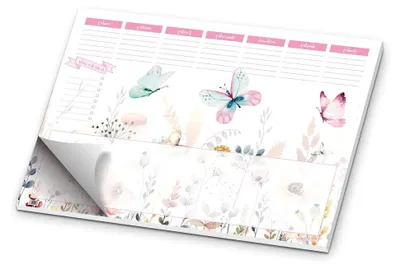Produktbild von Schreibtischunterlage Schmetterling DIN A2 50 Blatt