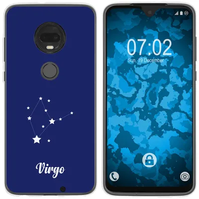 Produktbild von PhoneNatic Case kompatibel mit Motorola Moto G7 Silikon-Hülle SternzeichenVirgo M2