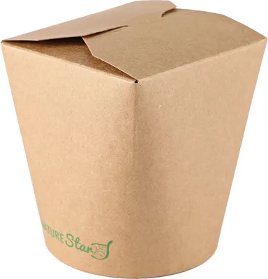 Immagine prodotto di NATUREStar 416410Foodboxen Asia 800 ml  100 x 90 x 108 mm Kraftpapier/PLA braun