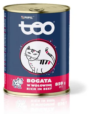 Imagen del producto de TEO, rico en carne de res: alimento húmedo para gatos, 850g