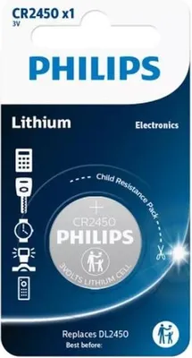 Zdjęcie produktu dla Bateria Cr2450 3.0V (24,5X5,0) Lithium Blister 1Szt. (Cena Za Szt/Sprzedaż W Wielokrotności 10 Szt.)