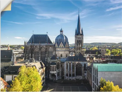 Produktbild von ARTland Wandbild, selbstklebend Aachener Dom I Größe: 80x60 cm