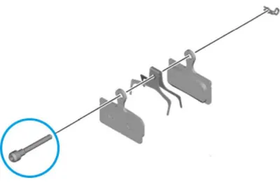 Produktbild von SHIMANO Haltestift BR-M7110 für Bremsbeläge - 4 g, Ersatzteil für Scheibenbre....