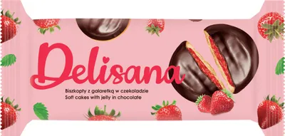Immagine prodotto di Delisana Biscotti con gelatina alla fragola 135 g