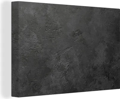 Produktbild von MuchoWow® - Leinwandbilder - Beton - Strukturiert - Industriell - Schwarz - Grau, Wandbild, Wanddeko Bilder Wohnzimmer, 120x80cm