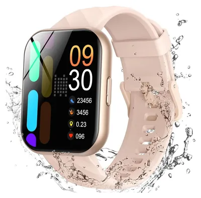 Produktbild von 5ATM Wasserdicht Schwimmuhr, 1.8" HD Bildschirm Fitnessuhr Damen mit 100+ Sportmodi, Herzfrequenz und Schlaftracking