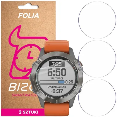 Produktbild von 3x Schutzfolie für den Bildschirm für Garmin Fenix 6 / 6 Pro 47 mm, Bizon Watch HydroFlex