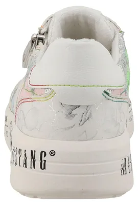 Produktbild von Mustang Damen Sneaker Pailletten Reißverschluss und Schnürung 26M0482007, Größe:37 EU, Farbe:Silber