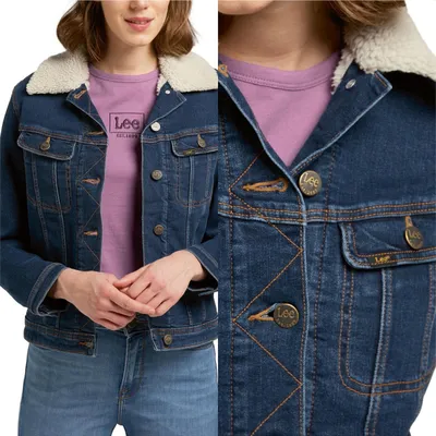 Produktbild von LEE Damen, Jeansjacke SHERPA RIDER, S, Blau, jeansmantel, , jeansjacken