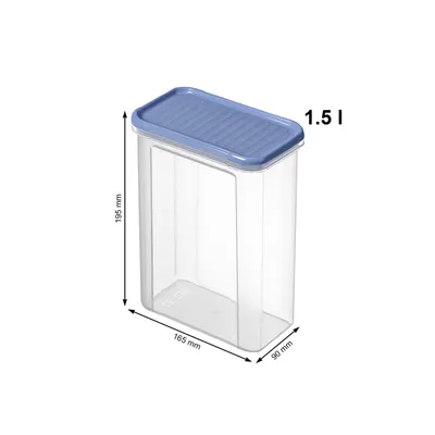 Produktbild von Vorratsdose 1,5 l DOMINO, Farbe:Horizon Blue