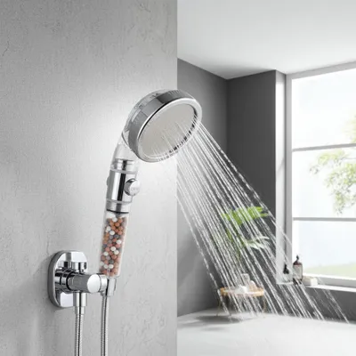 Produktbild von Innovativer Wasserspar-Duschkopf mit Filter & 3 Strahlarten für weniger Verbrauch & mehr Genuss - mit Mineralsteinen für ein s Duscherlebnis