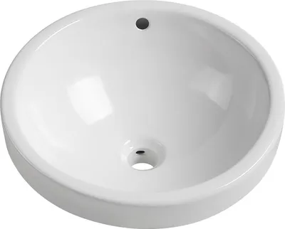 Produktbild von Halbunterbau-Waschbecken für das Badezimmer, rund, aus Keramik – Farbe: Weiß – CATONAC