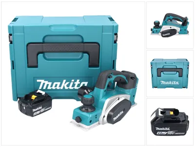 Produktbild von Makita DKP 180 M1J Akku Hobel 18 V 82 mm + 1x Akku 4,0 Ah + Makpac - ohne Ladegerät