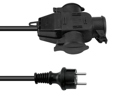 Imagen del producto de EUROLITE, cable de extensión, 3 enchufes de 2,5 A, 3 metros (3024701D)
