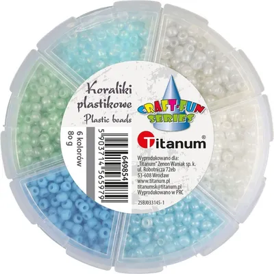 Zdjęcie produktu dla Zestaw koralików 6 kolorów 80g Titanum v1