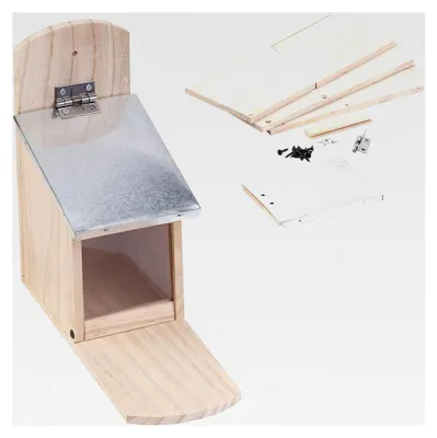 Produktbild von Eichhörnchenhaus: Wetterfestes Futterhaus mit Metalldach aus Holz